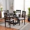 Baxton Studio Selby Grey Upholstered and Dark Brown Finished Wood 5-Piece Dining Set 173-9726-10898 - alternate 6
